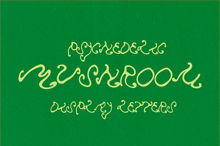 Mushroom Hand Drawn Psychedelic Font
