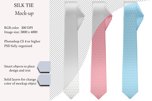 Silk tie Mockup. Product mockup.