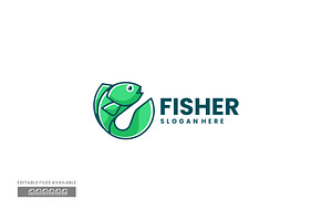Fish Simple Mascot Logo, a Branding & Logo Template by ivan_artnivora