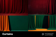 Curtains backgrounds. 31 images, an Arts & Entertainment Photo by Handmadefont (Thumbnail 2 of 10)