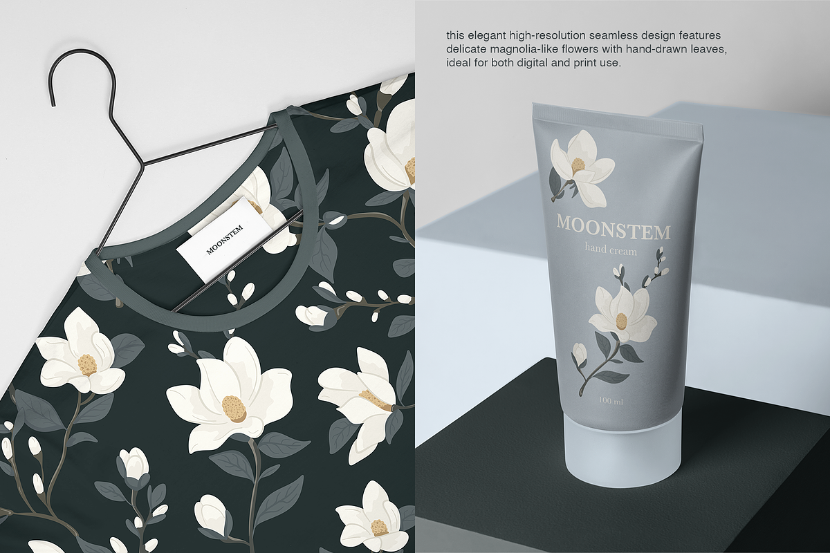 Moonstem — Seamless Floral Pattern, a Pattern Graphic by Mariia Kovalchuk (Photo 7 of 10)
