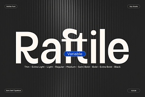 Raftile – Variable Sans Serif Family