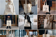 50 Fashion Tote Bag Mockups PSD Bund, a Mockup by MockupShopi (Thumbnail 7 of 10)