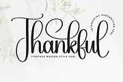 Thankful | Script Font, a Handwritten Font by Scratchones (Thumbnail 1 of 9)