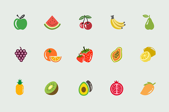 15 Fruit Icons and Graphics preview 4