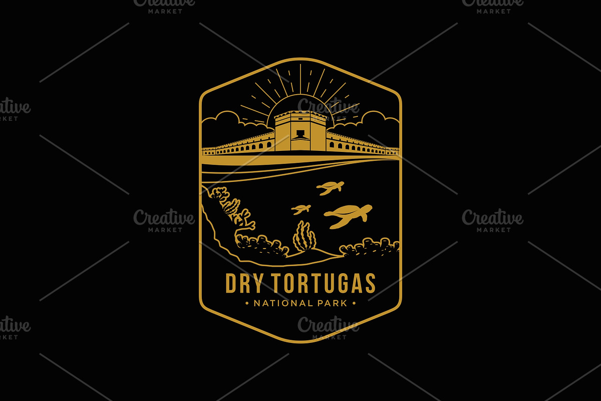 Line art Dry Tortugas National Park