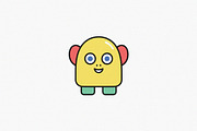 Cute Alien Character, a Decorative Illustration by Vectorium Studio (Thumbnail 1 of 3)