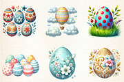 Easter Clipart, Easter Egg Bundle, an Illustration by DreamArtGraphic (Thumbnail 3 of 4)