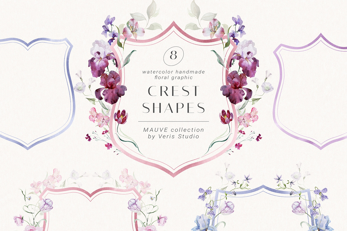 Mauve - Iris Floral Flower Design, a Decorative Illustration by Veris Studio (Photo 11 of 17)