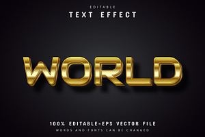 Font Text Effect 3d Editable Vol 6