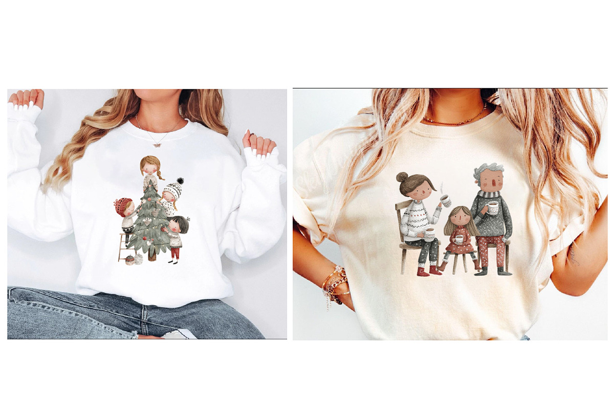 Christmas Family Clipart, an Illustration by Designworld (Photo 2 of 6)