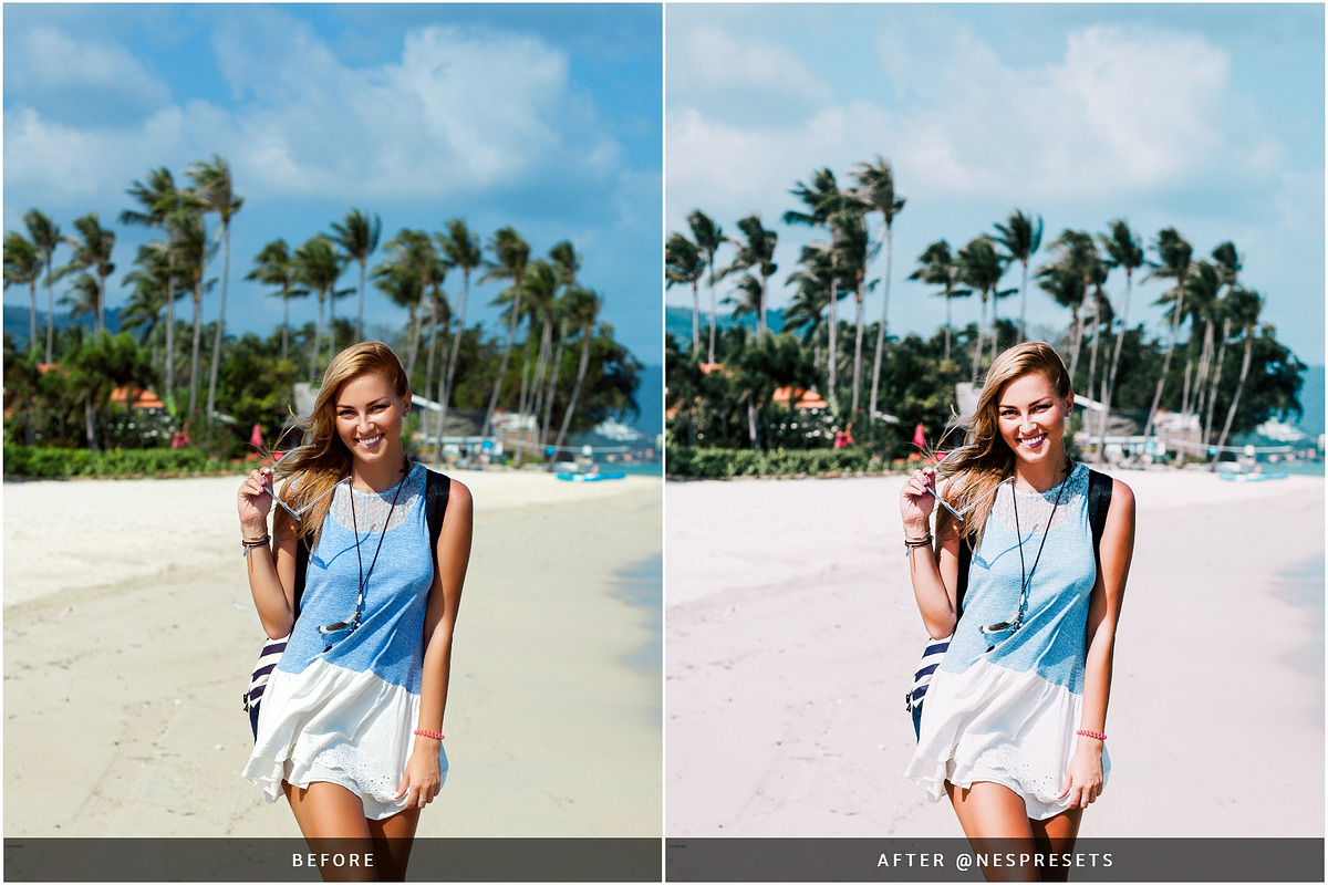 MALDIVES BLUE LIGHTROOM PRESETS, an Action Add-On by Nes Design Co (Photo 7 of 10)