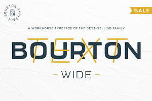 60% OFF Bourton Text Wide Font