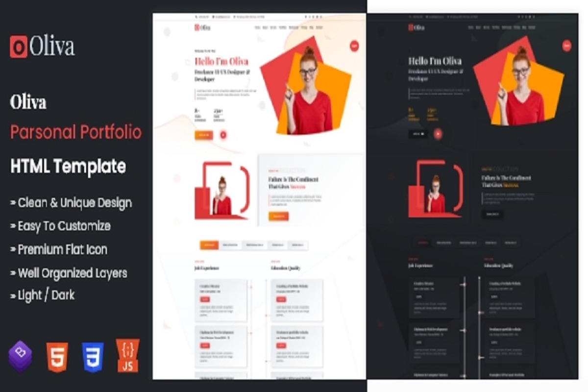Oliva - Portfolio HTML Template, a Bootstrap Template by Ordain IT (Photo 2 of 2)
