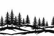 Pine Forest Silhouette Bundle, a Graphic by balal (Thumbnail 9 of 16)