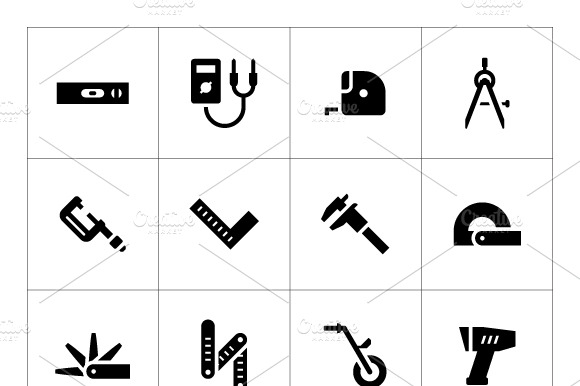 Set Icons Of Measuring Tools