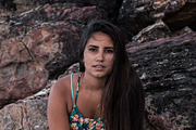 Floral Top on Coastal Rocks, a Beauty & Fashion Photo by Chris Joel Campbell (Thumbnail 2 of 2)