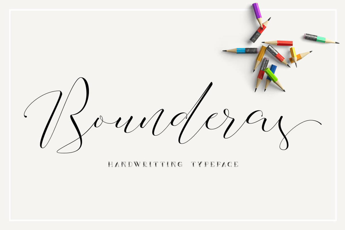 Bounderas Script, a Script Font by individuel (Photo 2 of 8)