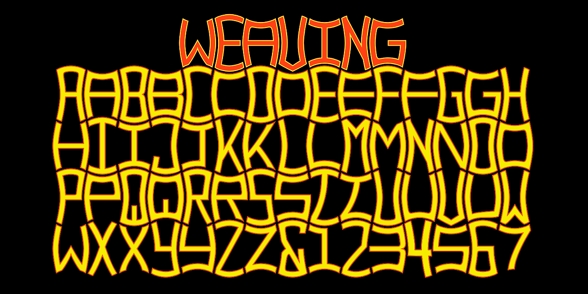 Weaving, a Font by Ingrimayne Type (Photo 2 of 7)