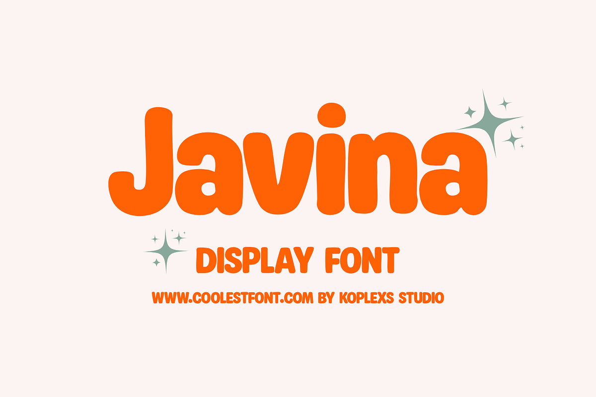 Javina Fun Display Font, a Font by Koplexs Studio (Photo 1 of 12)