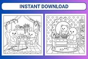 Cozy Nooks Colorign Page Vol-01, an Animal Illustration by Coco Bloom (Thumbnail 3 of 3)