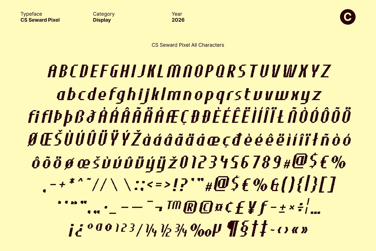 CS Seward Pixel, a Sans Serif Font by Craft Supply Co. (Photo 8 of 8)