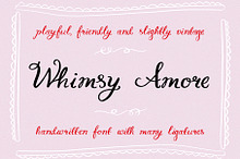 Whimsy Amore Handdrawn Ligatures