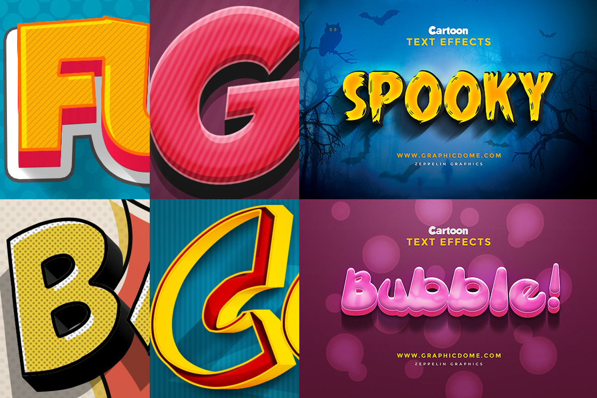 Cartoon Text Effects, a Brushes & More by Graphicdome (Photo 4 of 5)