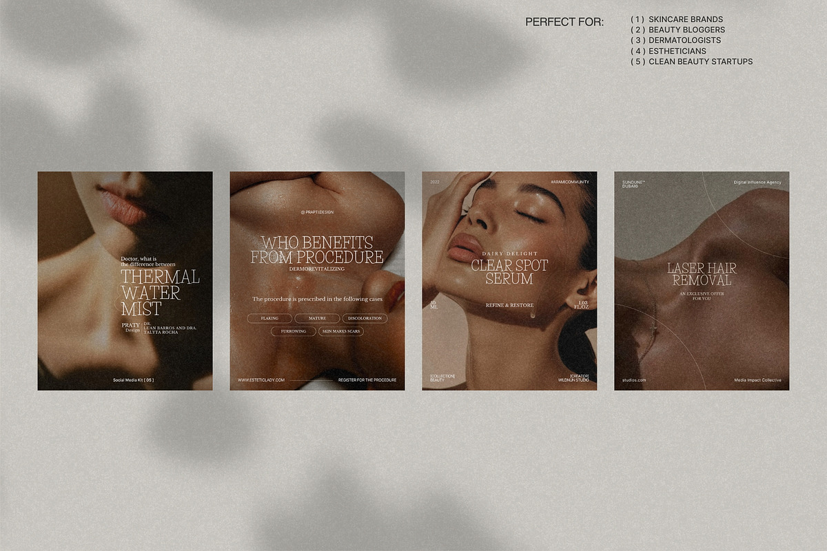 Elegant Skincare Post Templates preview 2