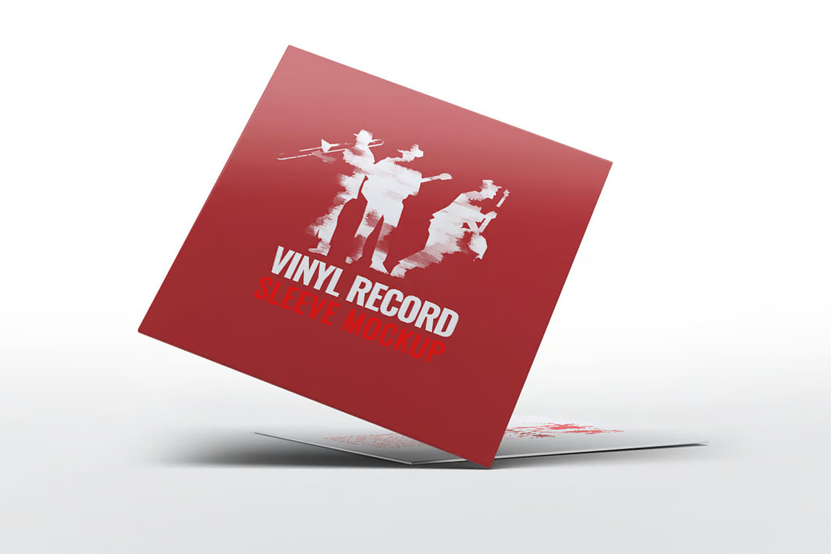 Vinyl Record Sleeve Mock-Up, a Product Mockup by Se٧enStudio (Photo 4 of 9)