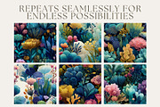 12 Blooming Reef Seamless Patterns, a Pattern Graphic by Inknfolly (Thumbnail 2 of 7)
