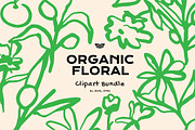 Organic Floral Clipart Bundle, a Decorative Illustration by ClayStudio (Thumbnail 1 of 10)