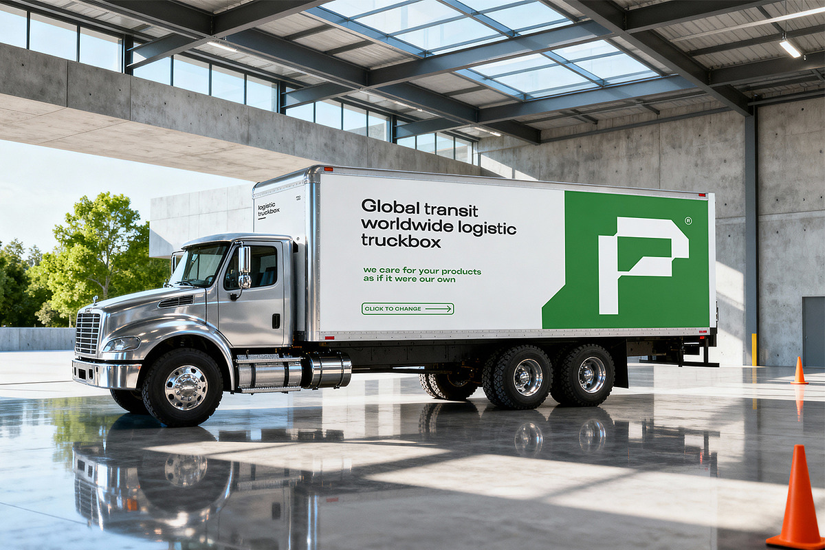 Box Truck Branding Mockup, an Advertising Mockup by RamStudio2 (Photo 15 of 15)