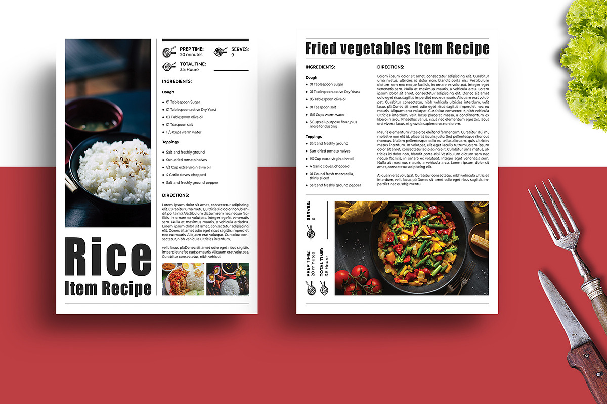 Recipe Book Template, a Brochure Template by crazyOWL