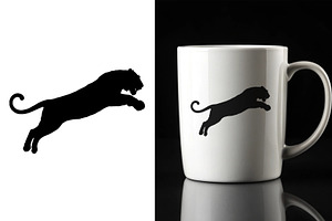 Majestic Tiger Silhouette Wild Anima, an Animal Illustration by Unique Design Team