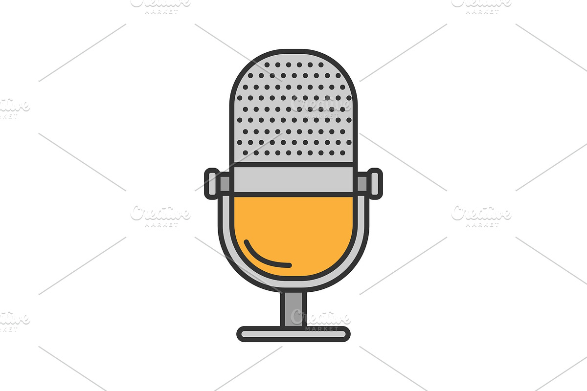 Microphone linear color icon, an Icon by IMG visuals icons