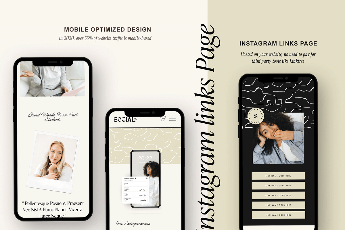Squarespace 7.1 Template: Social, a Websites & App Template by Kseniia_Design (Photo 9 of 10)