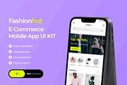 Fashionhut E-Commerce Mobile UI kit, an App Template by Ahmed Rubel (Thumbnail 1 of 7)