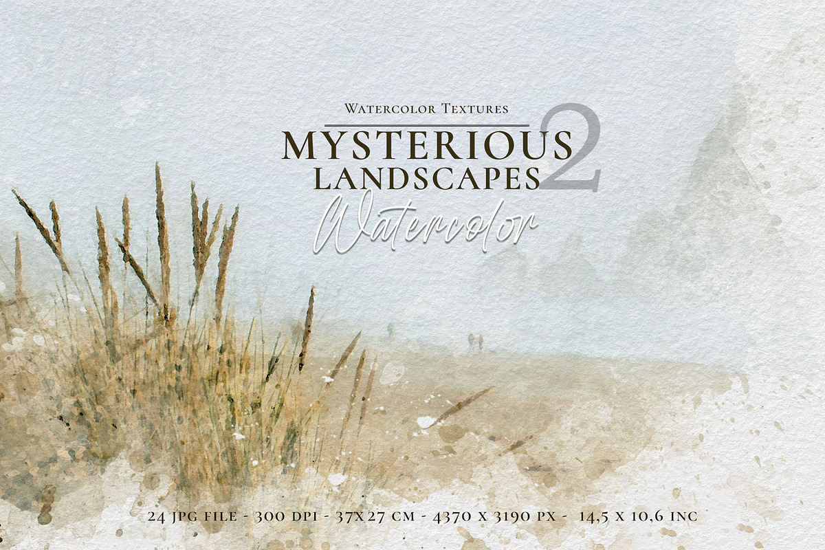 Mysterious Watercolor Landscapes 2, a Background Graphic by Suna Kosem (Photo 1 of 14)