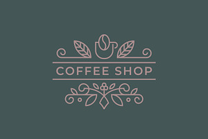Coffee Shop Logo Ornament Nature, a Branding & Logo Template by Signatoro