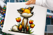 Whimsical spring funny fox clipart, an Illustration by SinaCreation (Thumbnail 3 of 11)