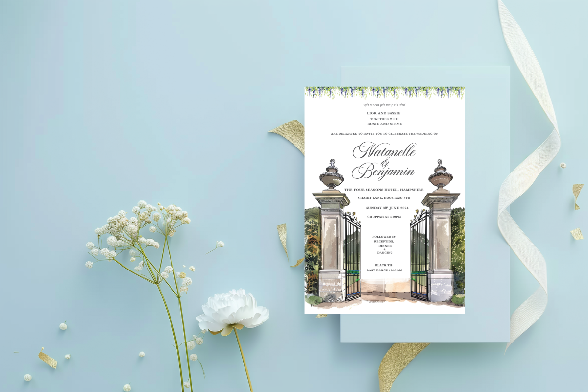 watercolor wedding venue card, an Invitation Template by Isbah_studio (Photo 22 of 22)