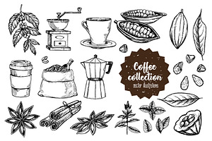 Coffee vintage set