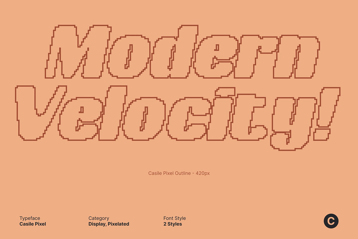Casile Pixel, a Sans Serif Font by Craft Supply Co. (Photo 5 of 8)