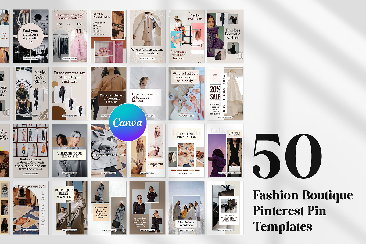 Fashion Pinterest Pins Template preview 6