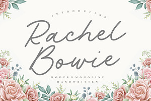 Rachel Bowie - Modern Monoline Font