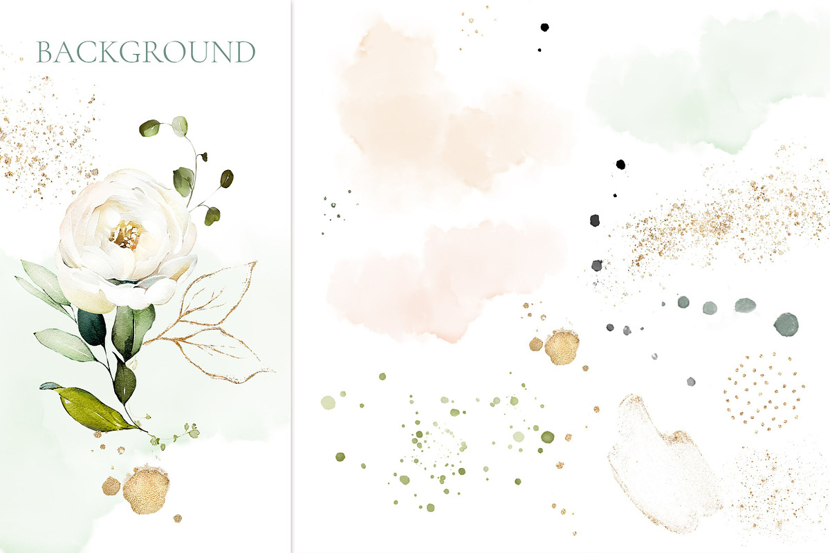 White Roses Wedding watercolor, a Decorative Illustration by Lisima (Photo 11 of 12)