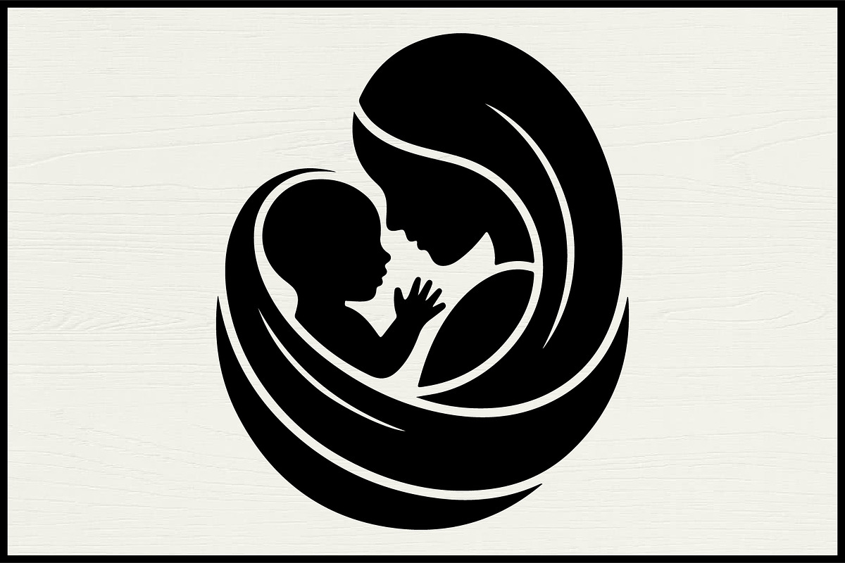 30 Mother Baby Nest Silhouette Set, a Person Illustration by Artivon (Photo 4 of 4)