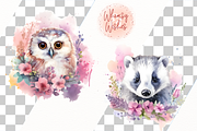 Spring Woodland Animals Watercolor, an Animal Illustration by Whimsy & Wishes (Thumbnail 6 of 8)