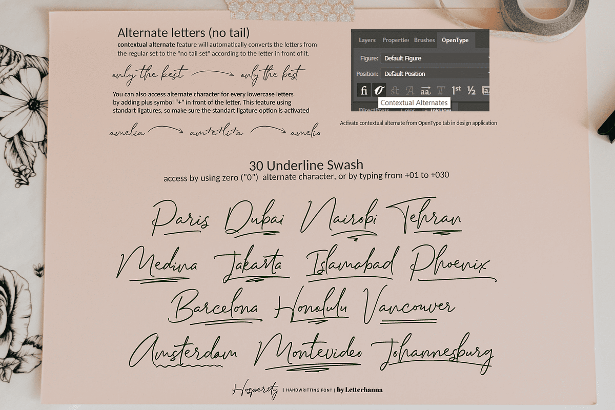Hosperity Font, a Handwritten Font by Letterhanna Studio (Photo 5 of 13)